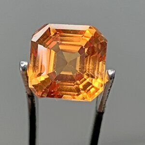 Radiant natural padparadscha sapphire gem 3.87 ct